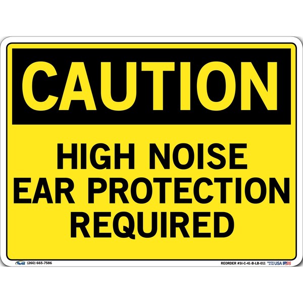 Sign, Caution, 12.5x9.5", Label/Decal, .011, SI-C-41-B-LB-011